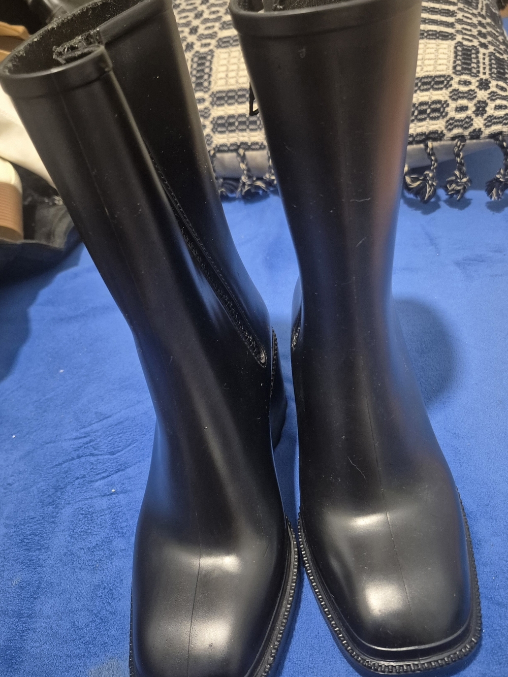 INC International Concepts Women's Black Mid-Calf Rain Boots
